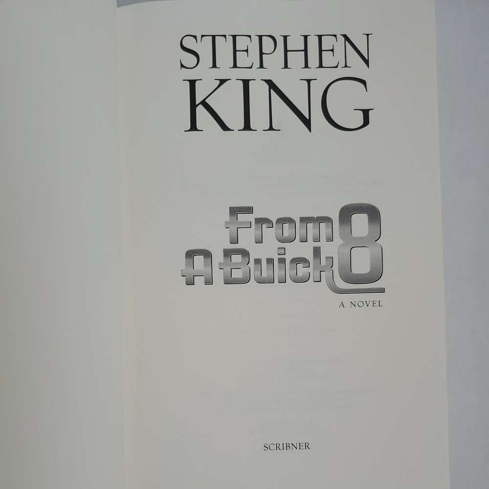 Stephen King From A Buick 8 Hardcover First Edition 2002 Scribner Horror Novel